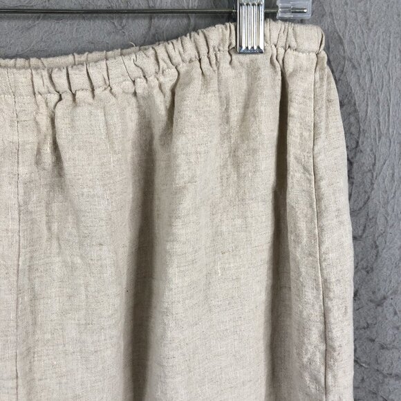Boheme 3 Skirt Womens 10 US Beige Linen Lagenlook Boho Minimalist Airy Beach - Picture 8 of 16